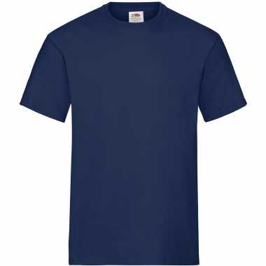 3 pack maat 2xl donkerblauwe/navy t shirts ronde hals 195 gr heren