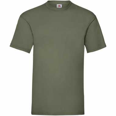 5 pack maat 2xl olijf groene t shirts ronde hals 165 gr valueweight h