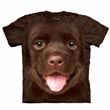 All over print t shirt bruine labrador pup hond
