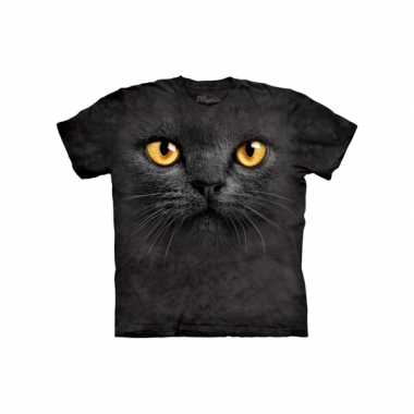 All over print t shirt zwarte kat