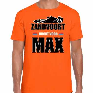 Autocoureur / autosport supporter zandvoort juicht max t shirt oranje heren