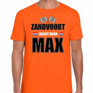 Autocoureur / autosport supporter zandvoort juicht max t shirt oranje heren