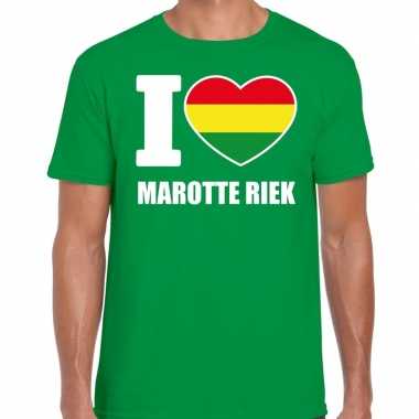 Carnaval i love marotte riek / sittard t shirt groen heren