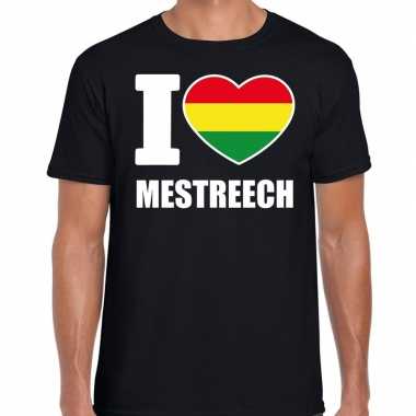 Carnaval i love mestreech / maastricht t shirt zwart heren
