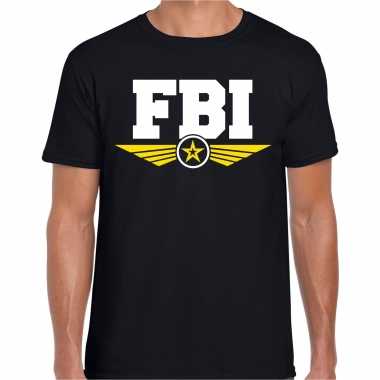 F.b.i. agent / politie tekst t shirt zwart heren