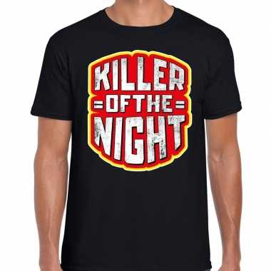 Halloween killer of the night horror shirt zwart heren