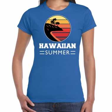 Hawaiian summer shirt party / vakantie outfit / kleding blauw dames