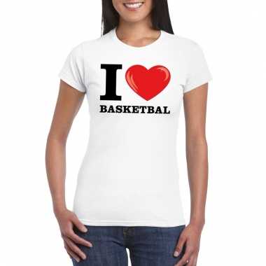 I love basketbal t shirt wit dames