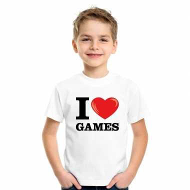 I love games t shirt wit jongens meisjes