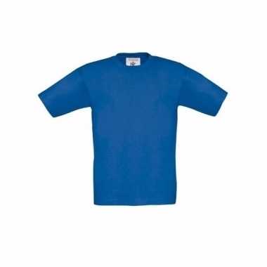Kleding kinder t shirt kobalt blauw