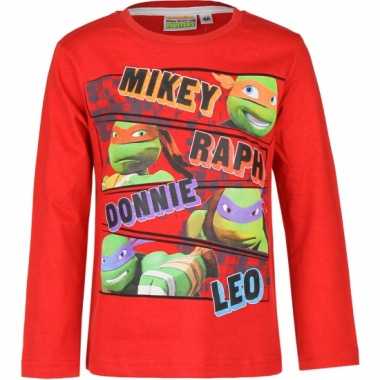 Ninja turtles t shirt kinderen rood