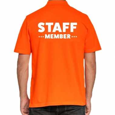 Oranje event staff meber polo shirt heren
