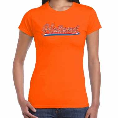 Oranje fan shirt / kleding holland nederlandse wimpel ek/ wk dames