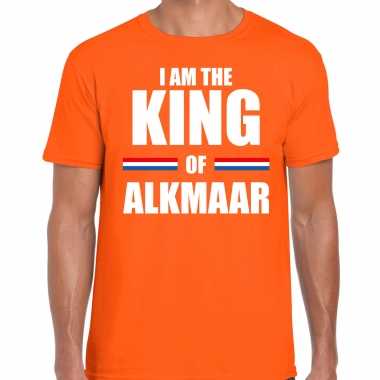 Oranje i am the king of alkmaar t shirt koningsdag shirt heren