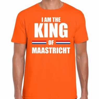 Oranje i am the king of maastricht t shirt koningsdag shirt heren