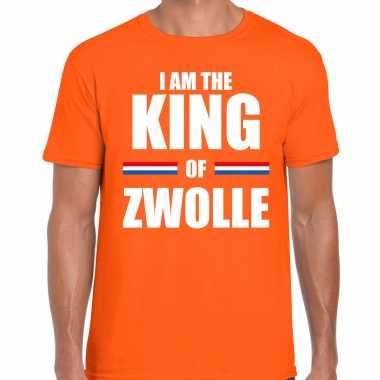 Oranje i am the king of zwolle t shirt koningsdag shirt heren