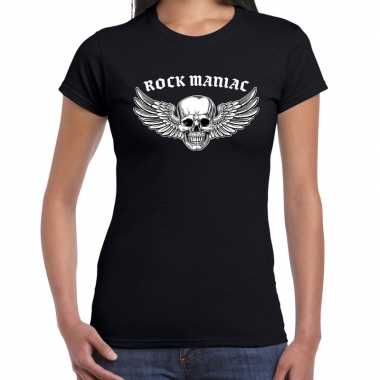 Rock maniac rocker t shirt zwart dames