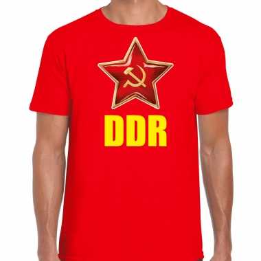 Rode ddr / duitsland communistische verkleed shirt heren