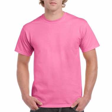Set 5x stuks voordelig roze t shirts volwassenen, maat: 2xl (44/56)