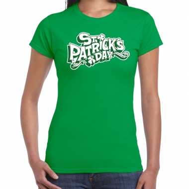 St. patrick's day t shirt groen dames