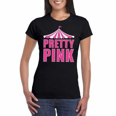 Toppers pretty pink t shirt zwart roze letters dames