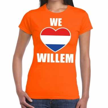 We love willem shirt oranje dames