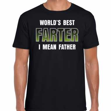 Worlds best farter i mean father / beste rufter / vader fun shirt zwart heren