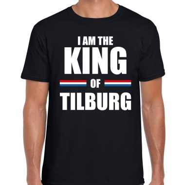 Zwart i am the king of tilburg t shirt koningsdag shirt heren