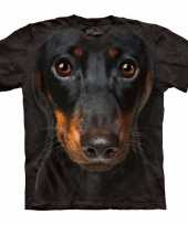All over print t-shirt pincher hond