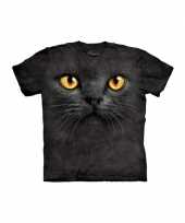 All over print t-shirt zwarte kat