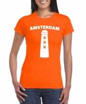 Amsterdam shirt amsterdammertje oranje dames