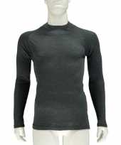 Antraciet grijs thermo shirt lange mouwen heren