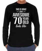 Awesome 70 year verjaardag cadeau t-shirt zwart heren 10195939