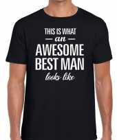 Awesome best man kado t-shirt zwart heren
