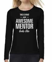Awesome mentor lerares cadeau shirt zwart dames