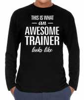 Awesome trainer cadeau shirt zwart heren