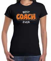 Best coach ever kado shirt kleding verjaardag cadeau zwart dames