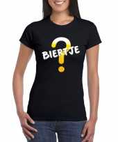 Biertje fun t-shirt zwart dames