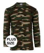 Camouflage shirt longsleeve plus size