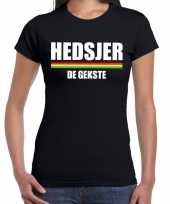 Carnaval hedsjer heerlen gekste t-shirt zwart dames
