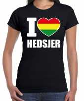 Carnaval i love hedsjer heerlen t-shirt zwart dames