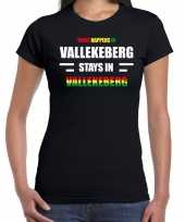 Carnaval verkleed shirt vallekeberg limburg valkenburg zwart dames