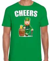 Cheers feest-shirt outfit groen heren st patricksday