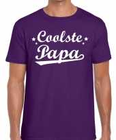 Coolste papa fun t-shirt paars heren