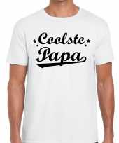 Coolste papa fun t-shirt wit heren