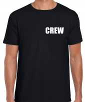 Crew personeel plus size t-shirt zwart heren