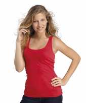 Dames mouwloos t-shirt rood