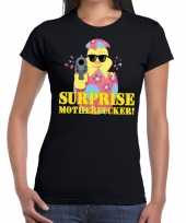 Fout pasen shirt zwart surprise motherfucker dames