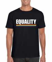 Gay pride homo shirt zwart equality heren