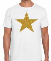 Gouden ster fun t-shirt wit heren